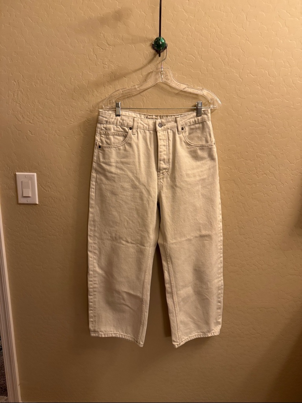 We The Free Cream Boyfriend Straight Jeans